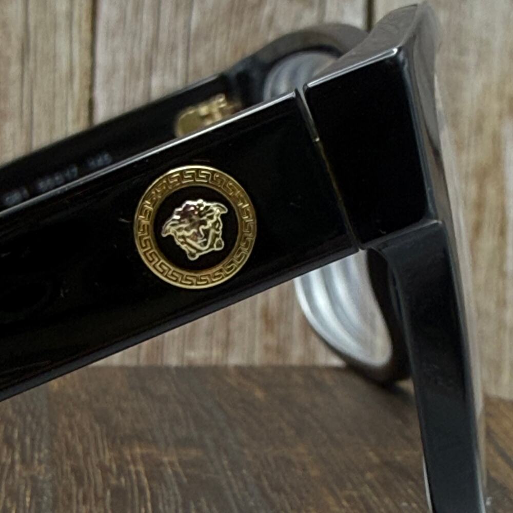 Versace VE3266 GB1 Black Gold Medusa Eyeglass Frames 55-17-145 Italy